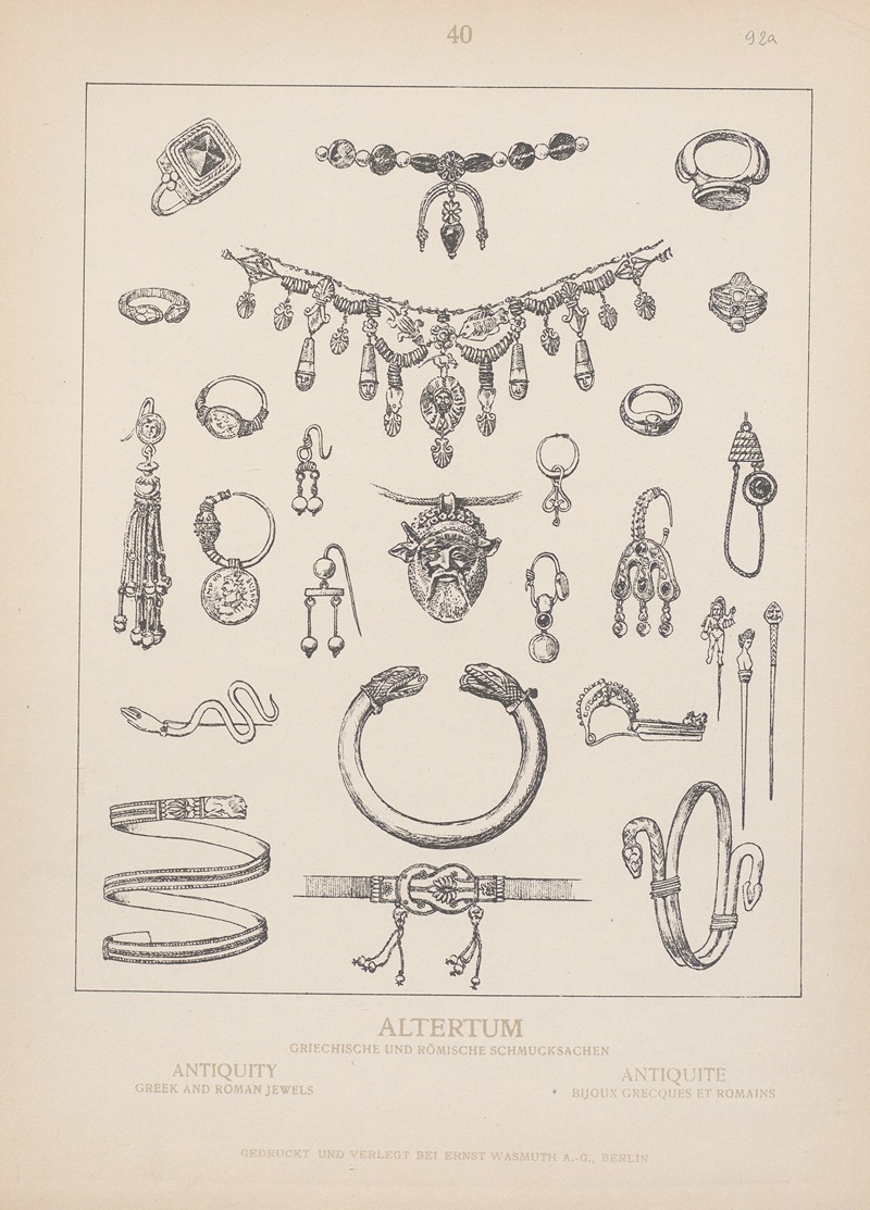 Adolf Rosenberg - Antiquity; Greek and Roman jewels