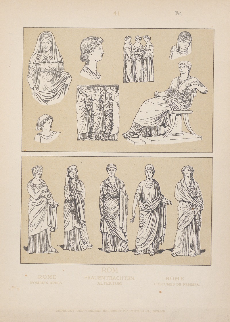 Adolf Rosenberg - Rome; Women’s dress