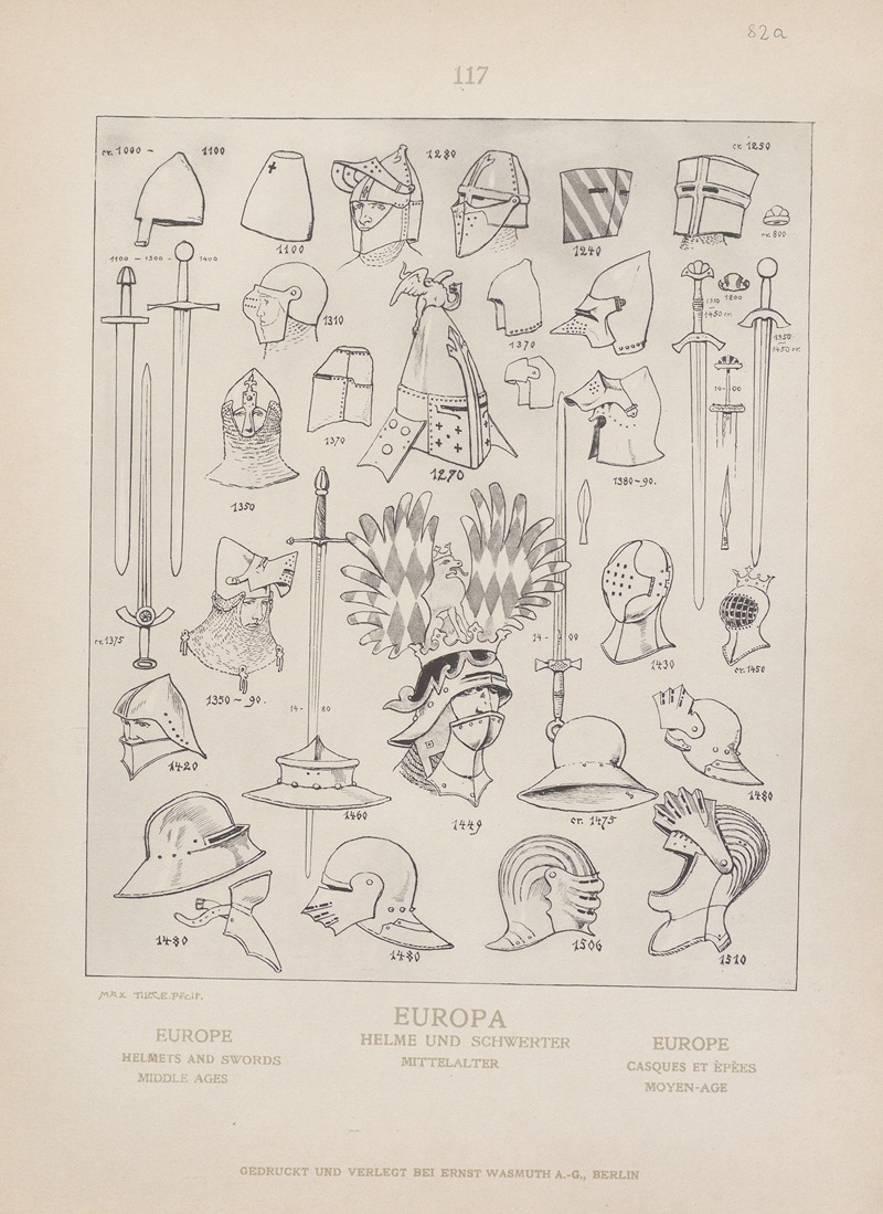 Adolf Rosenberg - Europe; Helmets and swords; middle ages