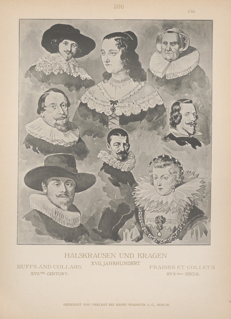 Adolf Rosenberg - Ruffs and Collars; XVIIth century