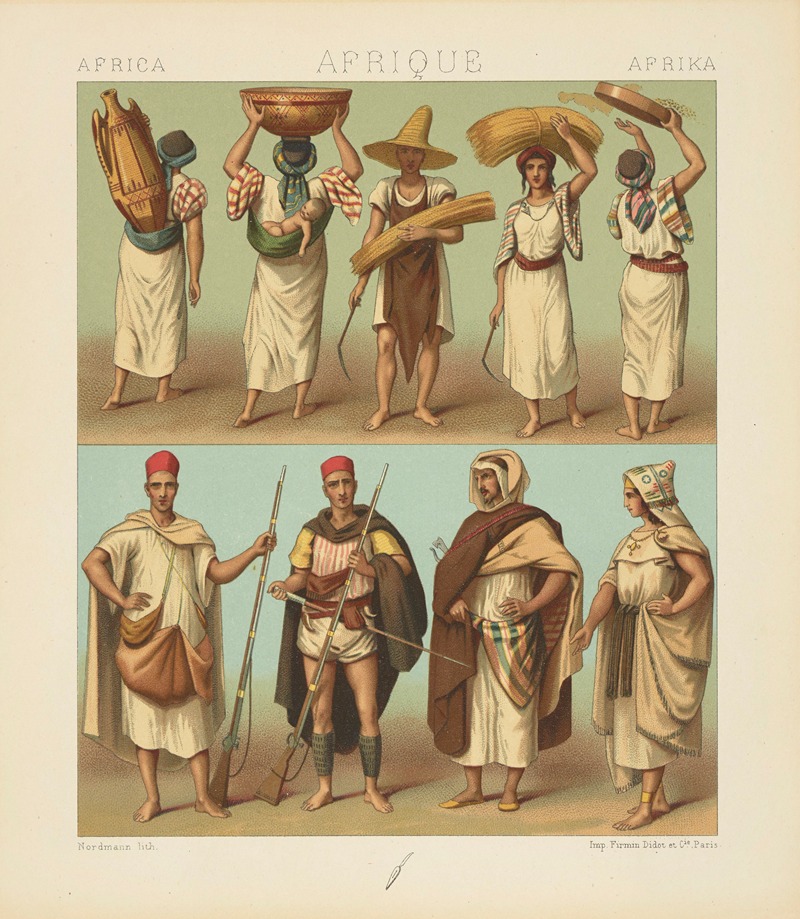 Auguste Racinet - Algérie et Tunisie; les Kabyles