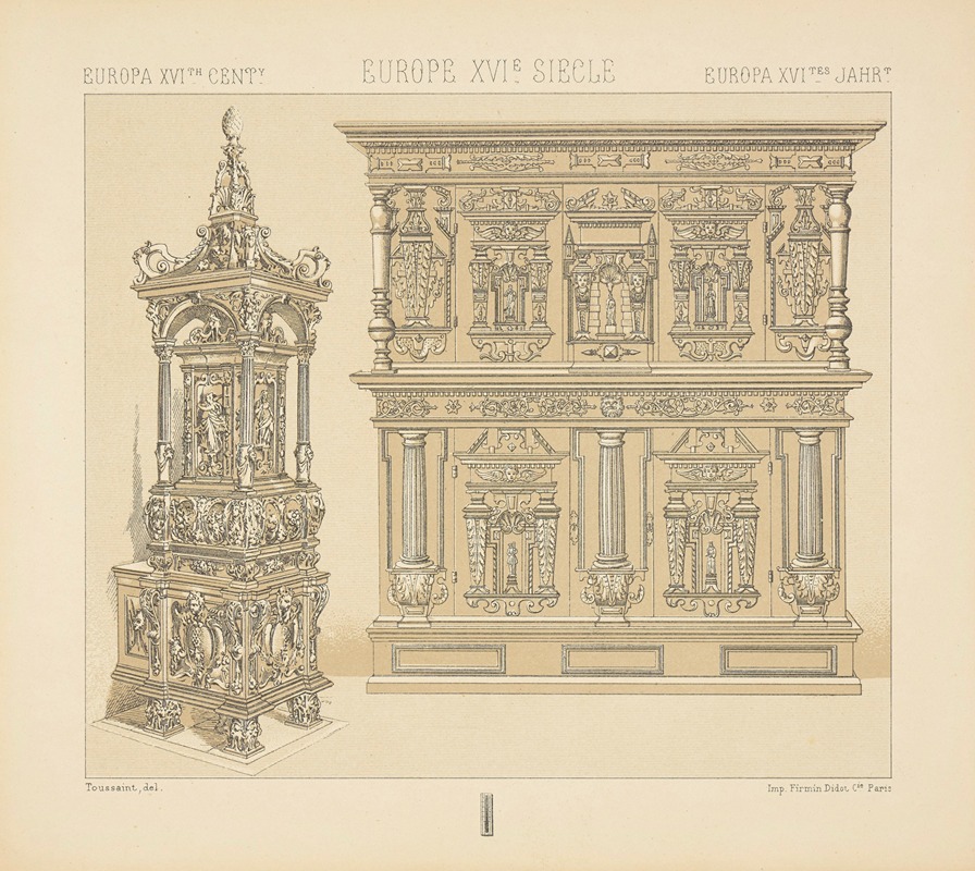 Auguste Racinet - Allemagne – mobilier – le poele