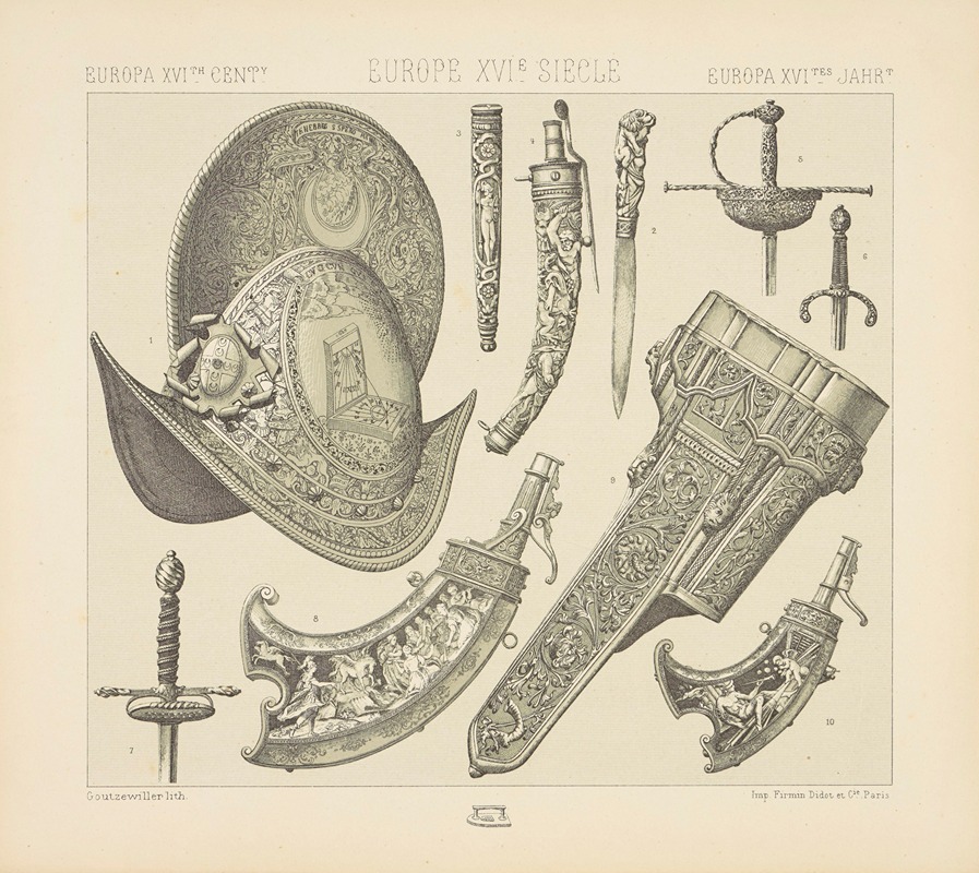 Auguste Racinet - Armes diverses