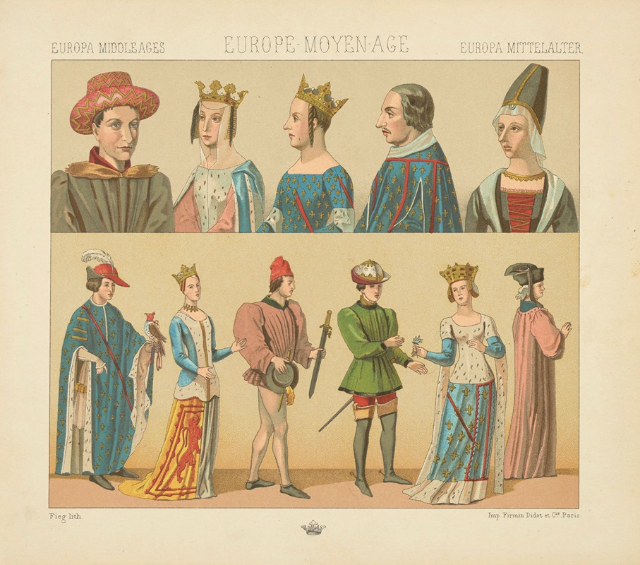 Auguste Racinet - Costumes civils de la noblesse francaise