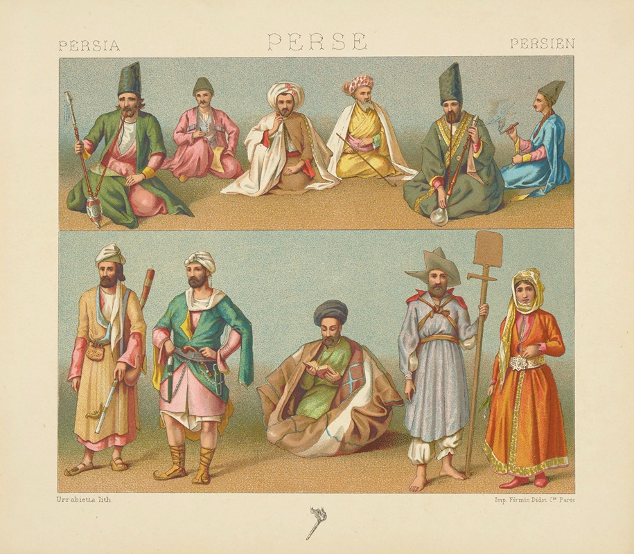 Auguste Racinet - Costumes divers – fumeurs