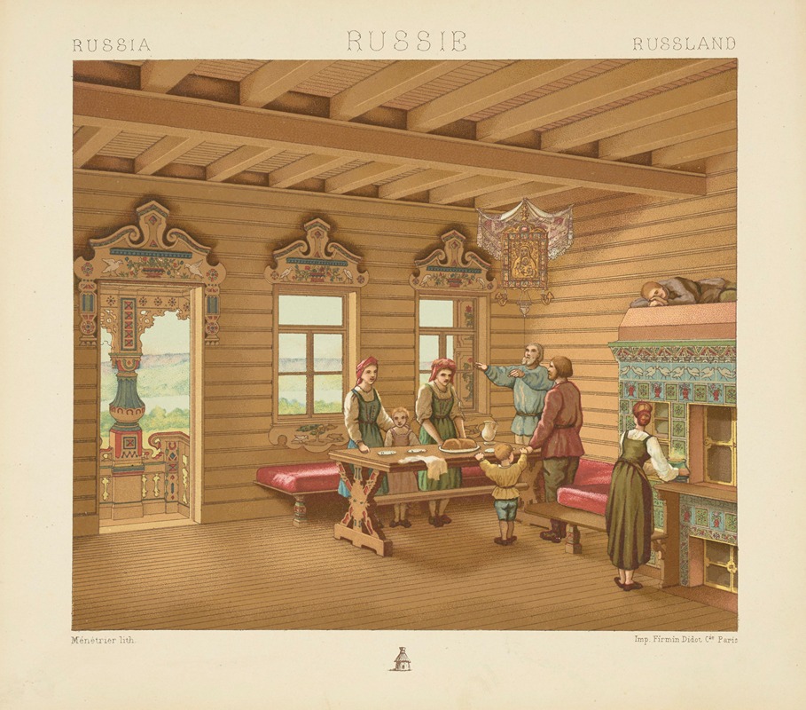 Auguste Racinet - Interieur de la maison d’habitation