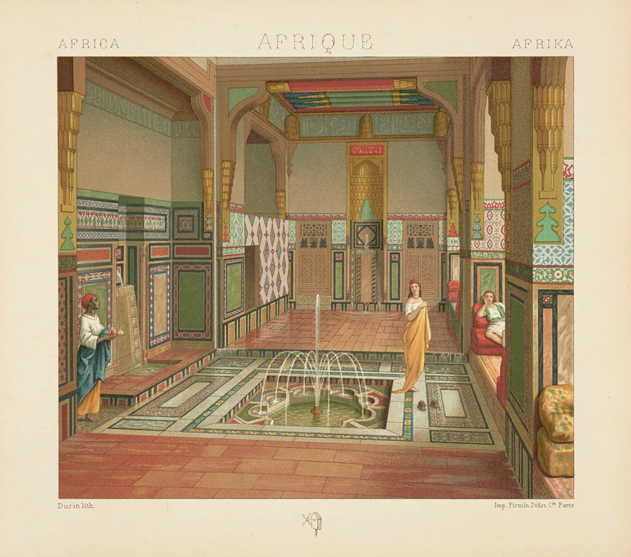 Auguste Racinet - Intérieur de l’habitation riche au Caire