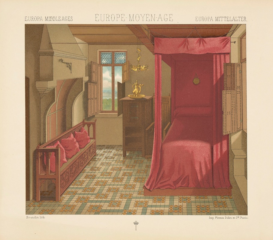 Auguste Racinet - Interieur Flamand du XVe siecle