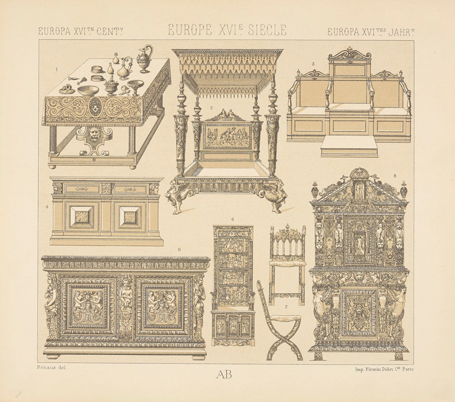 Auguste Racinet - Mobilier francais