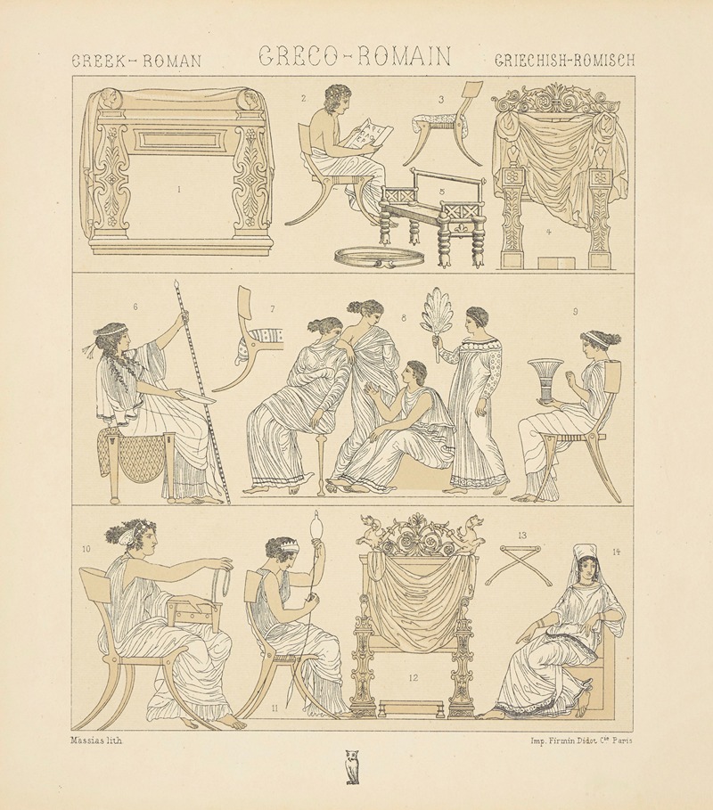 Auguste Racinet - Mobilier; siéges divers