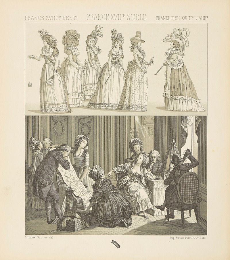 Auguste Racinet - Modes feminines du regne de Louis XVI