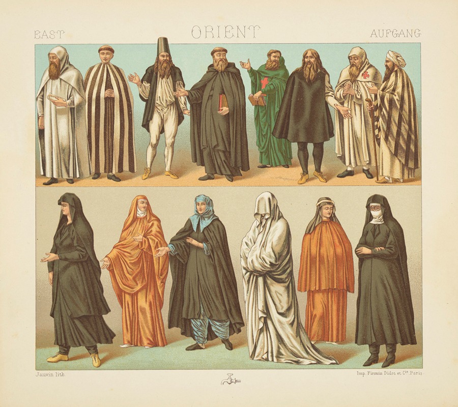 Auguste Racinet - Moines et religieux chretiens d’ancienne institution