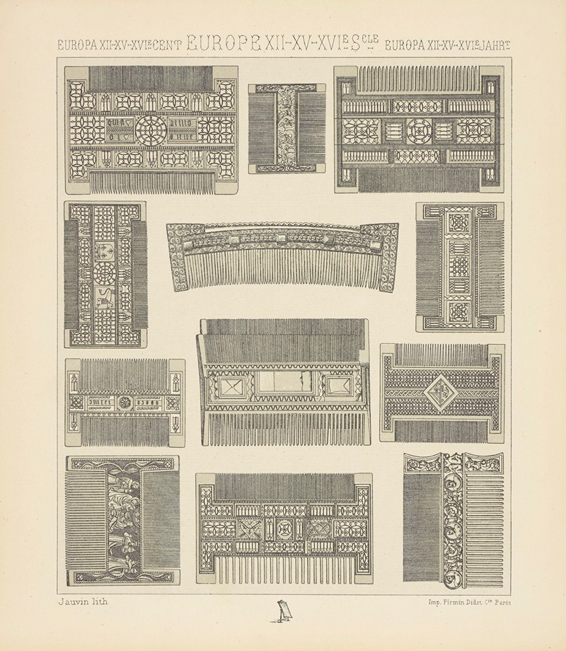 Auguste Racinet - Objets usuels – instruments de toilette