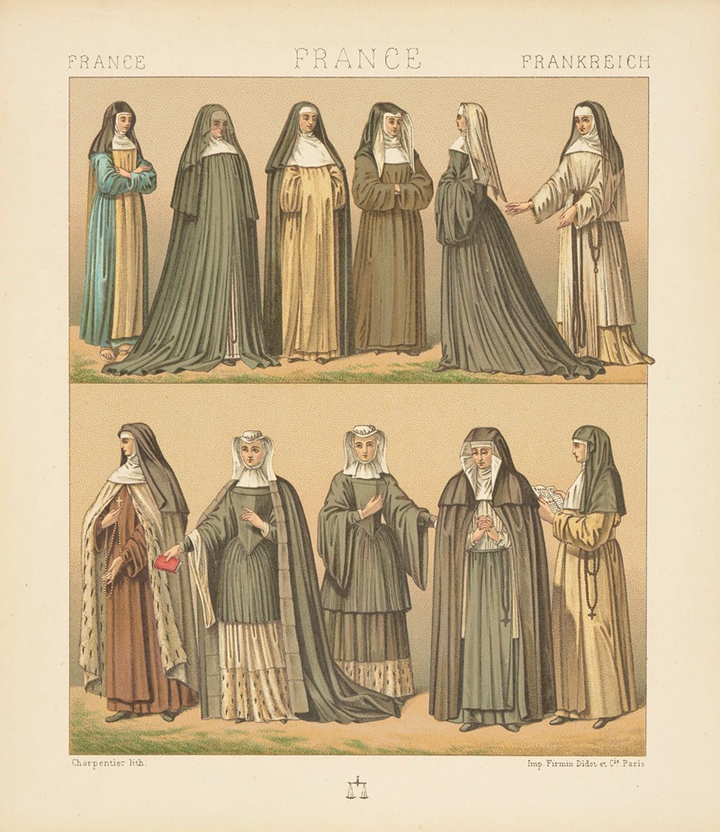 Auguste Racinet - Ordres religieux.