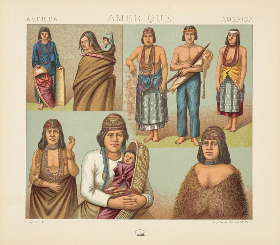 Auguste Racinet - Orégon; les Indiens de la haute Californie le Killimous