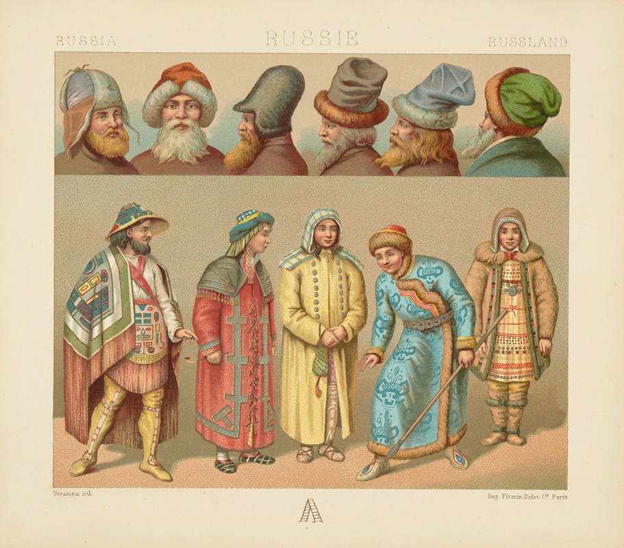 Auguste Racinet - Ostiaks, Toungouses, Koloche, Crimee