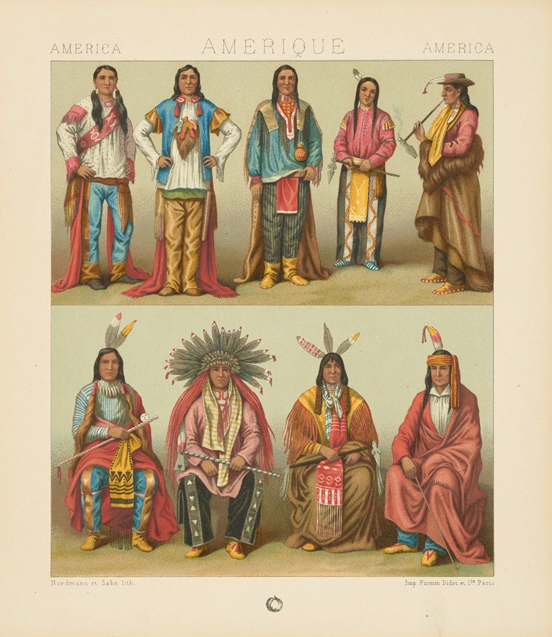Auguste Racinet - Partie septentrionale; les peaux-rouges bassins du Mississipi et du Colorado