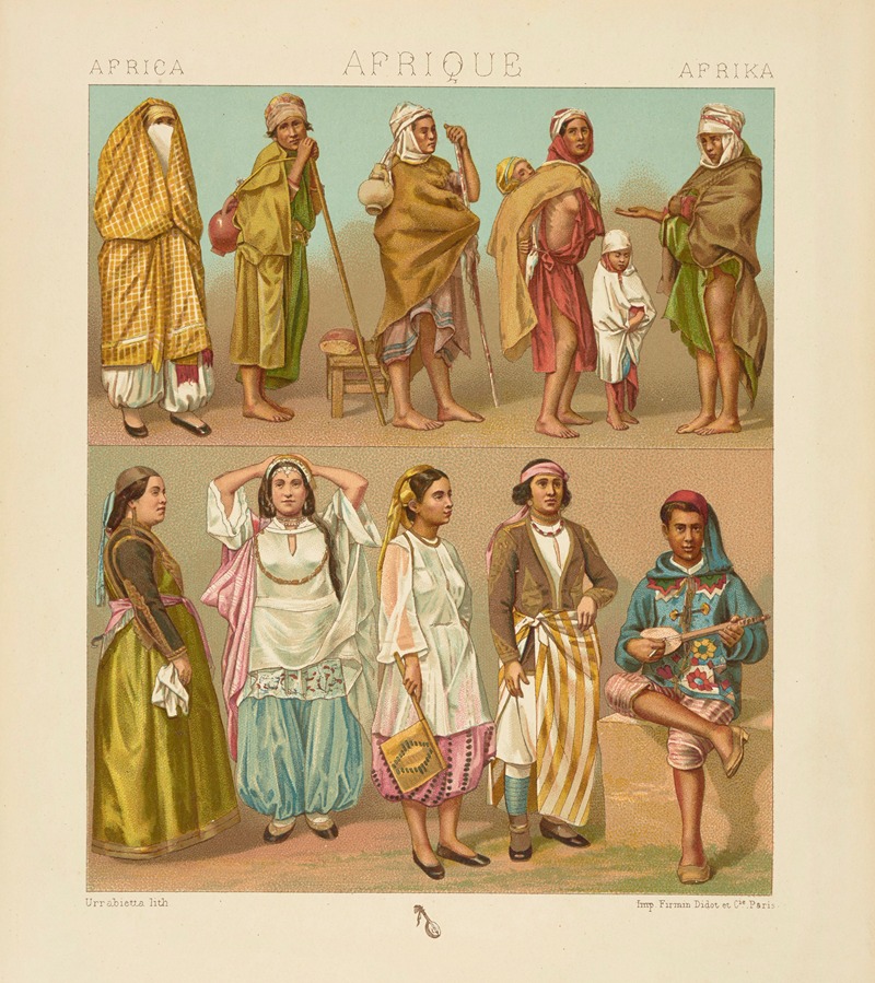Auguste Racinet - Populations du littoral Algérien