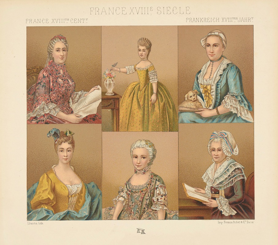Auguste Racinet - Portraits de femmes