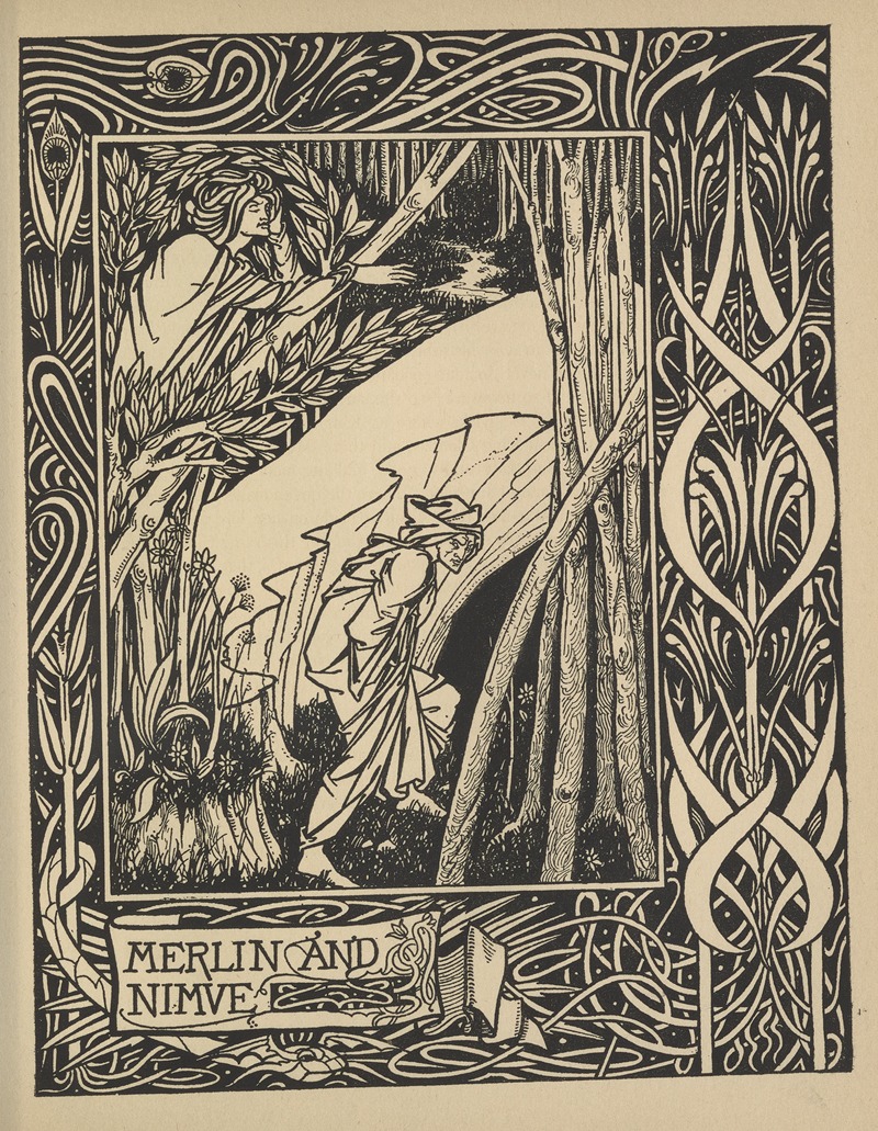 Aubrey Vincent Beardsley - Merlin and Nimue