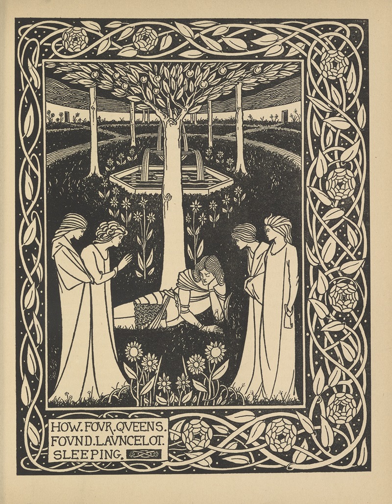 Aubrey Vincent Beardsley - How four queens found Launcelot sleeping