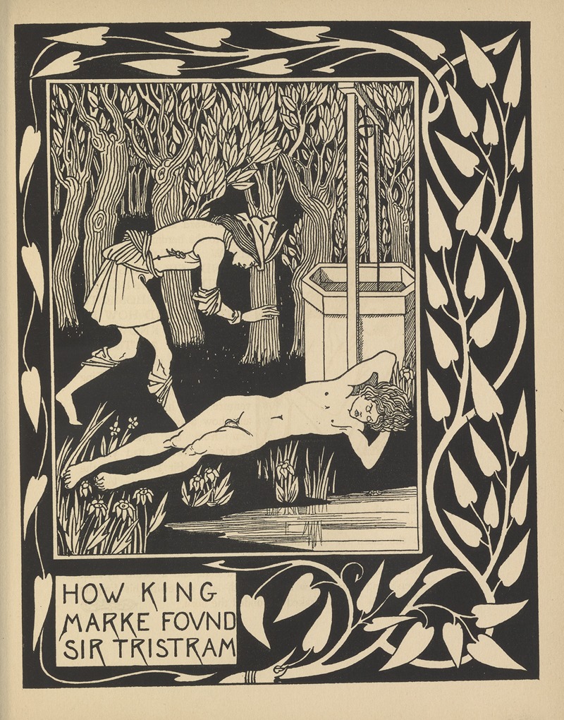 Aubrey Vincent Beardsley - How King Mark found Sir Tristram sleeping