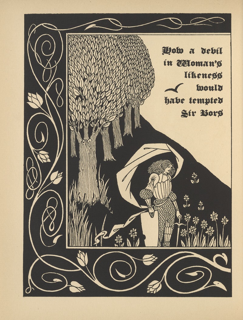 Aubrey Vincent Beardsley - How a devil in woman’s likeness would have tempted Sir Bors