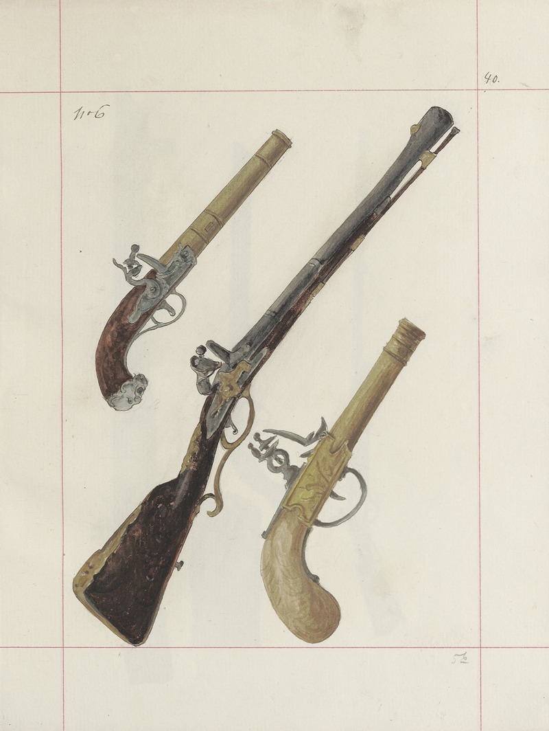 Boleslaw Starzyński - Broń zaczepna i odporna w Polsce. T. 3, Rynsztunki, broń palna, rzędy Pl.032