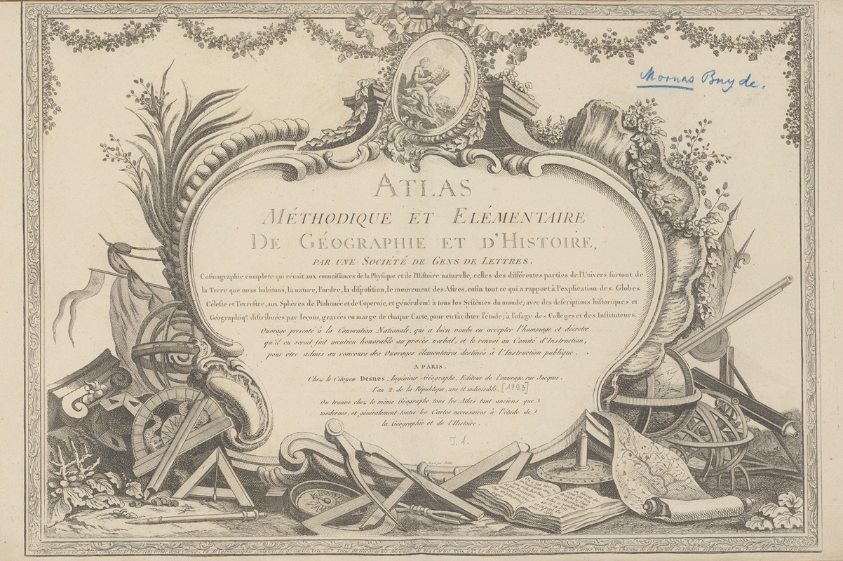 Claude Buy de Mornas - Atlas méthodique et elémentaire de géographie et d’histoire – Titlepage