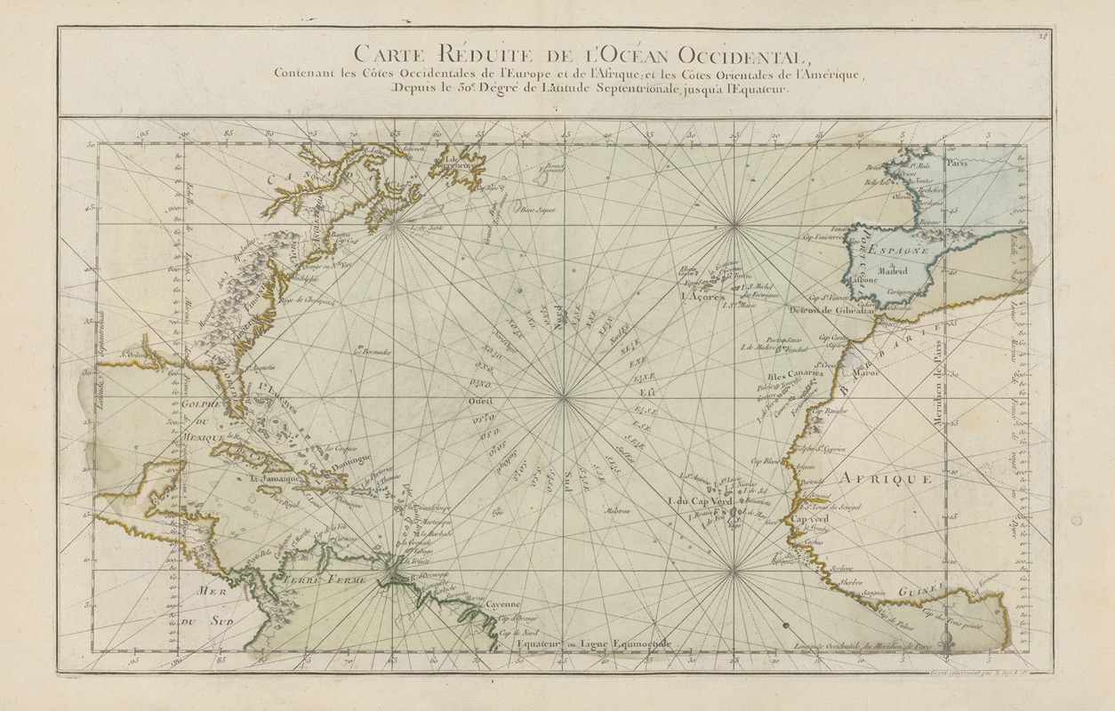 Claude Buy de Mornas - Carte réduite de l’Océan occidental