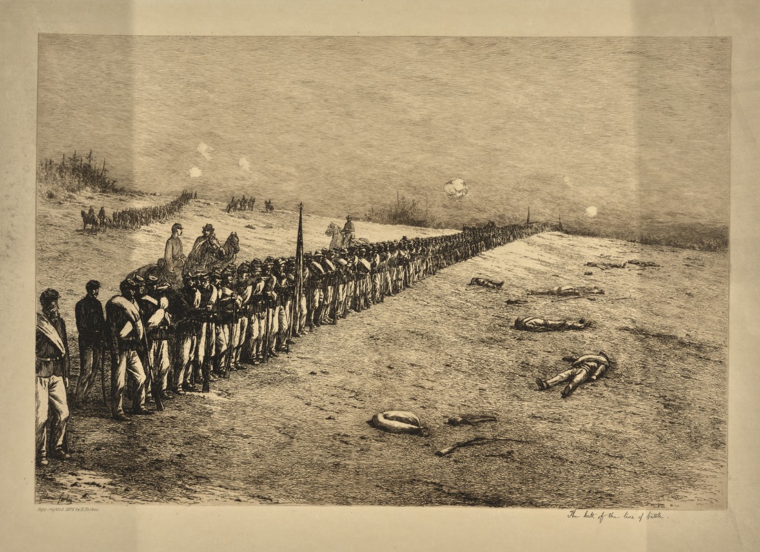 Edwin Forbes - A halt in the line of battle.