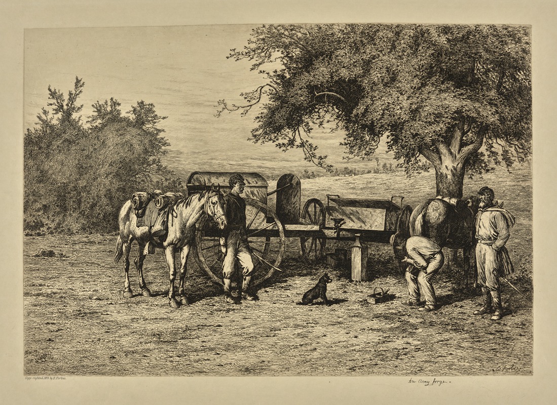 Edwin Forbes - An Army forge.