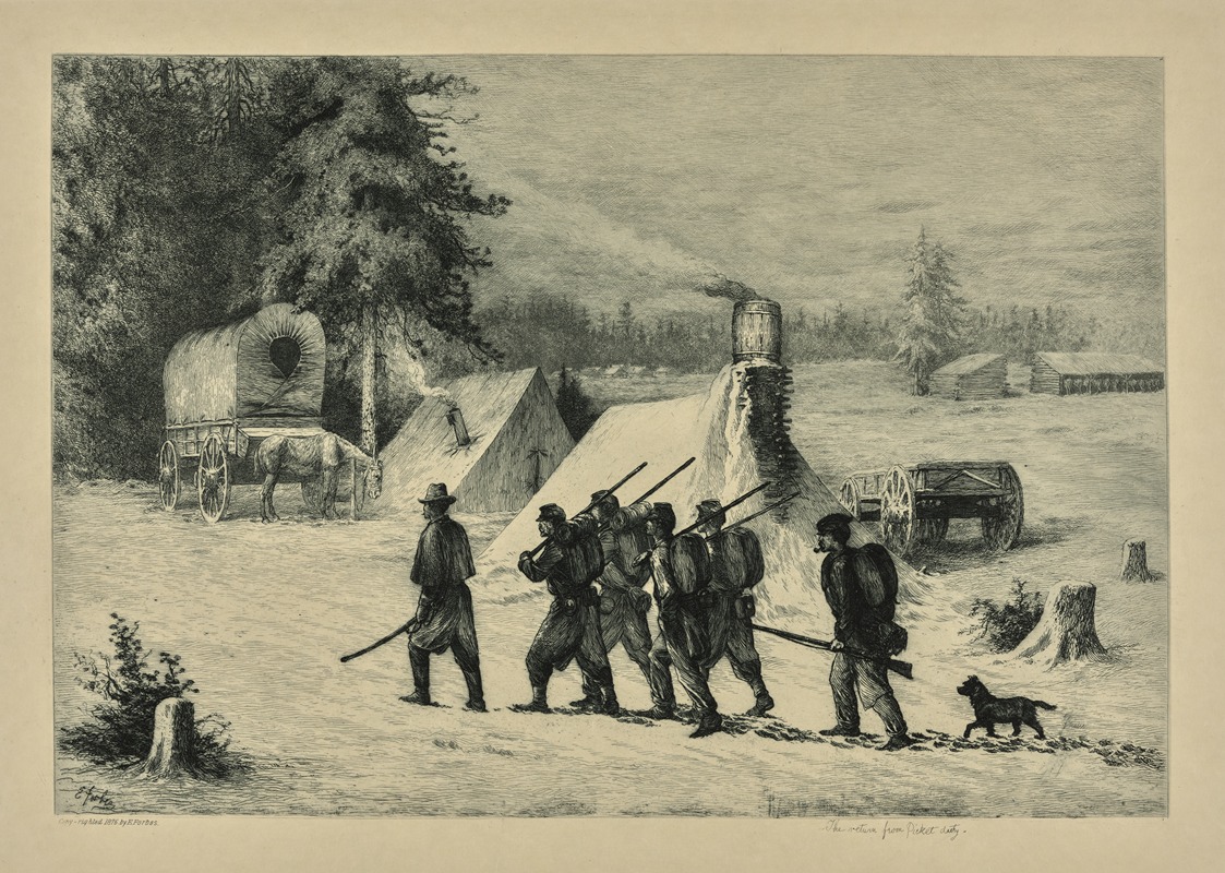 Edwin Forbes - The return from picket duty.