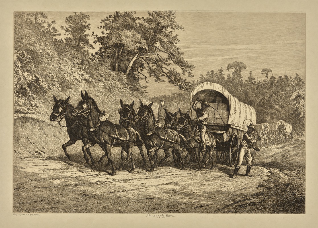 Edwin Forbes - The supply train.