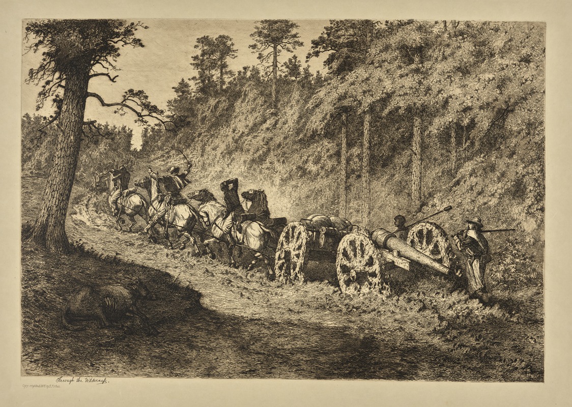 Edwin Forbes - Through the wilderness.