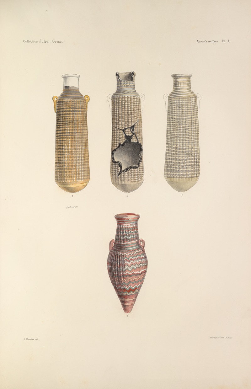 G. Massias - Collection Julien Gréau. Verrerie antique, émaillerie et poterie appartenant à M. John Pierpont Morgan Pl.01