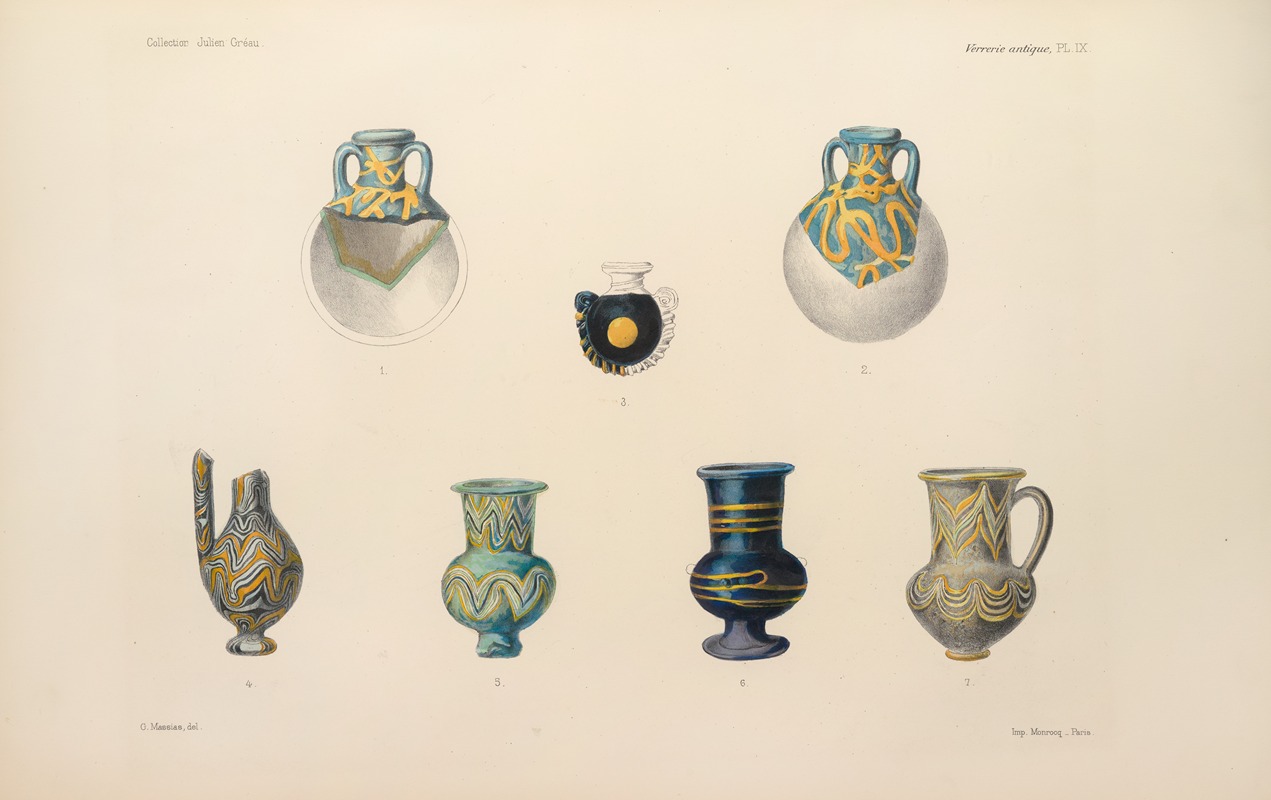 G. Massias - Collection Julien Gréau. Verrerie antique, émaillerie et poterie appartenant à M. John Pierpont Morgan Pl.09