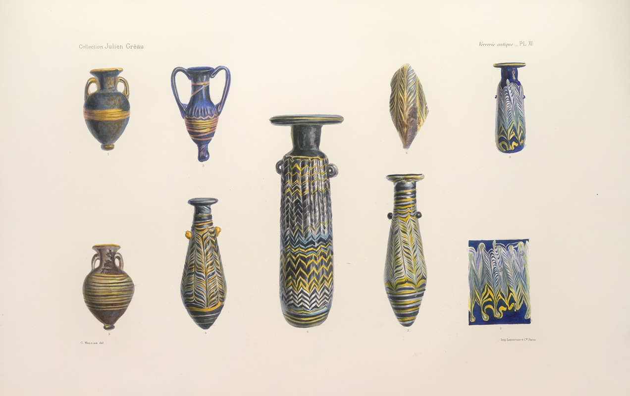 G. Massias - Collection Julien Gréau. Verrerie antique, émaillerie et poterie appartenant à M. John Pierpont Morgan Pl.11