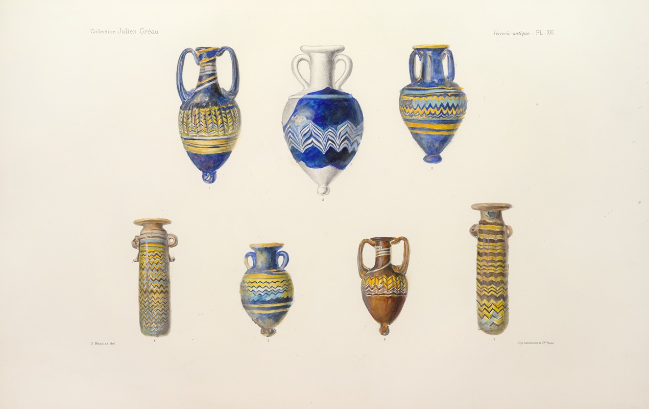 G. Massias - Collection Julien Gréau. Verrerie antique, émaillerie et poterie appartenant à M. John Pierpont Morgan Pl.16