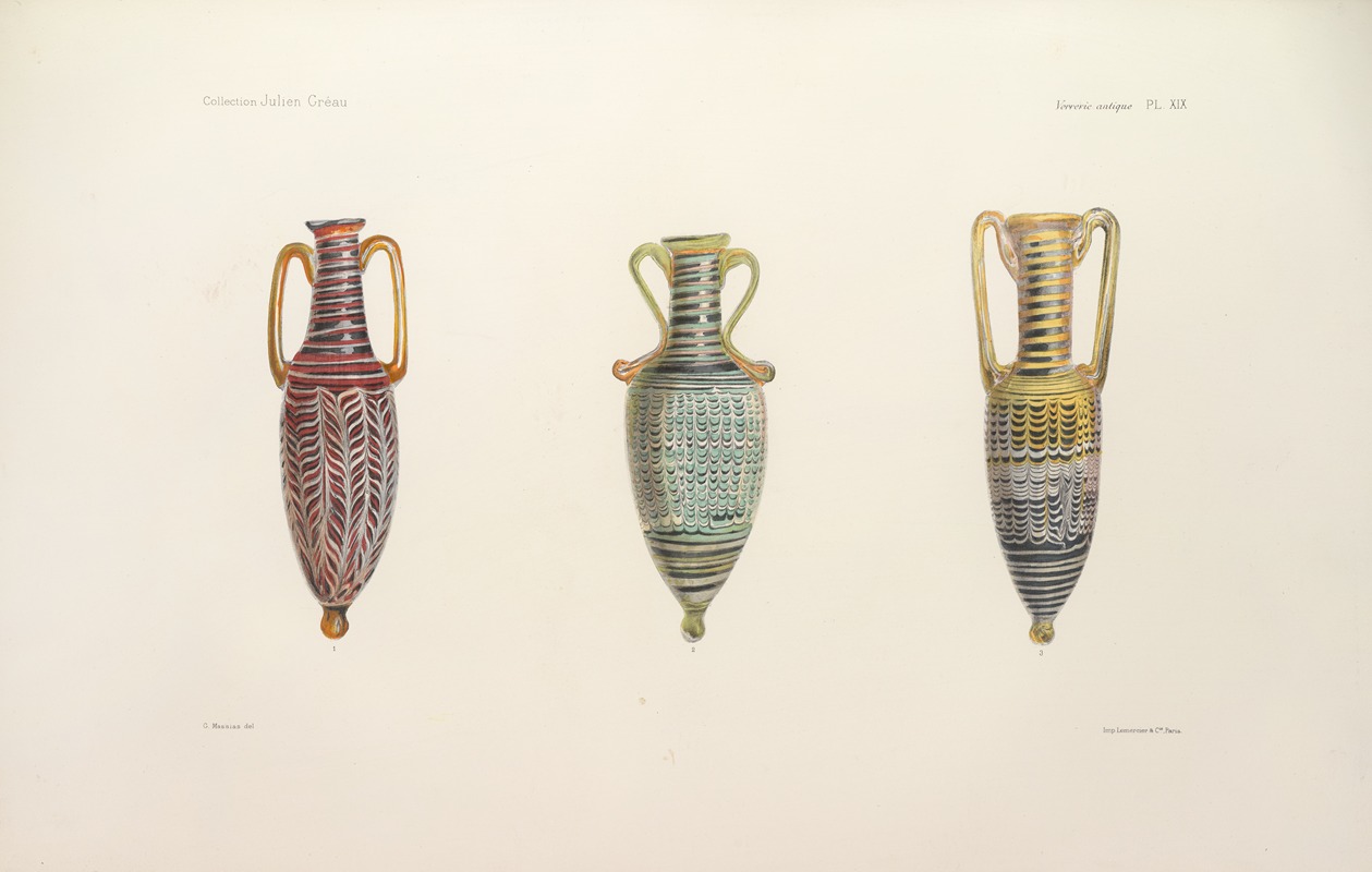 G. Massias - Collection Julien Gréau. Verrerie antique, émaillerie et poterie appartenant à M. John Pierpont Morgan Pl.19