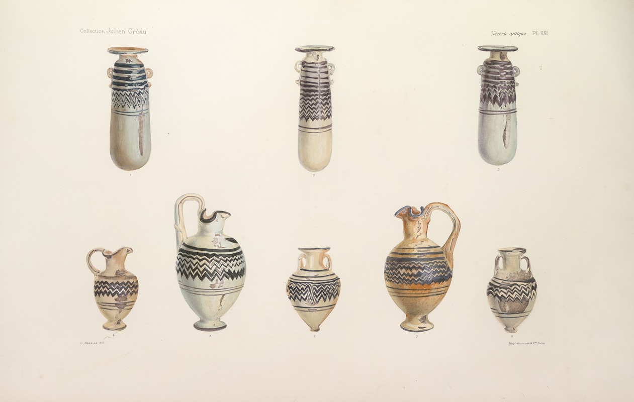 G. Massias - Collection Julien Gréau. Verrerie antique, émaillerie et poterie appartenant à M. John Pierpont Morgan Pl.21