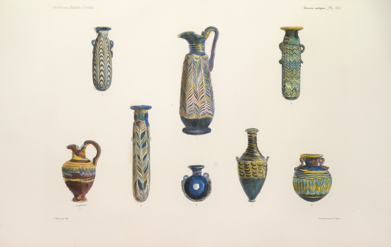 G. Massias - Collection Julien Gréau. Verrerie antique, émaillerie et poterie appartenant à M. John Pierpont Morgan Pl.22