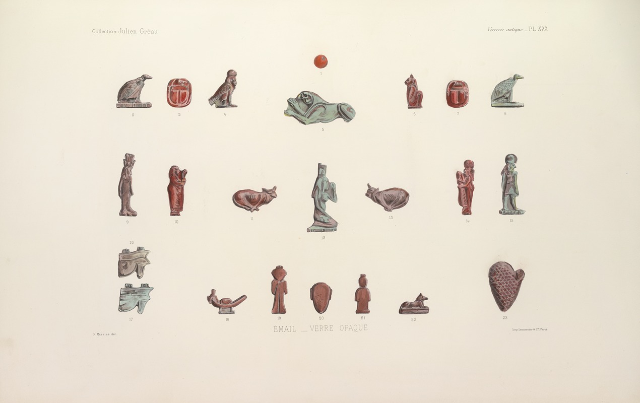 G. Massias - Collection Julien Gréau. Verrerie antique, émaillerie et poterie appartenant à M. John Pierpont Morgan Pl.30
