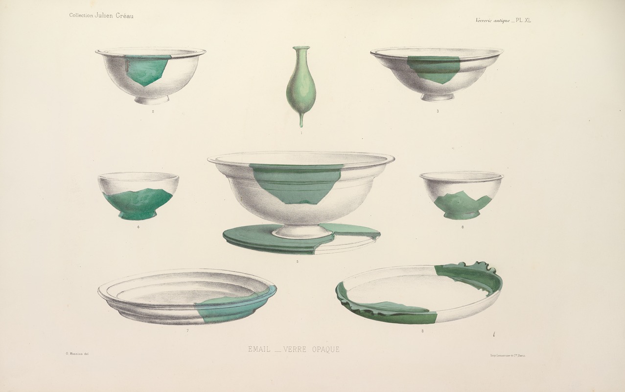 G. Massias - Collection Julien Gréau. Verrerie antique, émaillerie et poterie appartenant à M. John Pierpont Morgan Pl.41