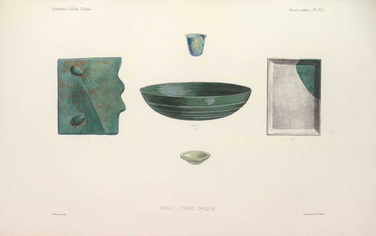 G. Massias - Collection Julien Gréau. Verrerie antique, émaillerie et poterie appartenant à M. John Pierpont Morgan Pl.43