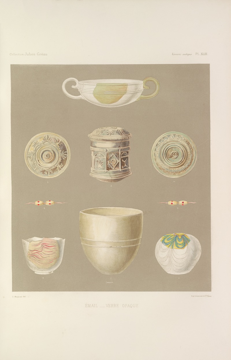 G. Massias - Collection Julien Gréau. Verrerie antique, émaillerie et poterie appartenant à M. John Pierpont Morgan Pl.44