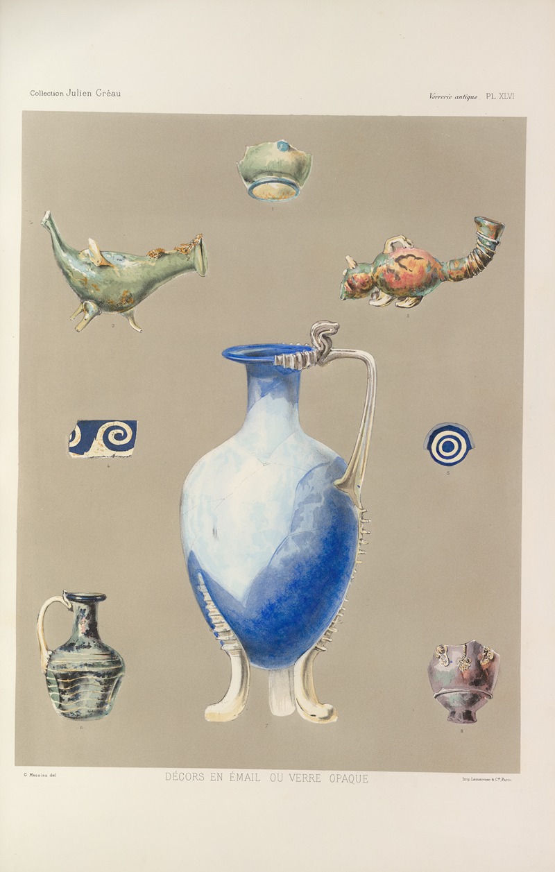 G. Massias - Collection Julien Gréau. Verrerie antique, émaillerie et poterie appartenant à M. John Pierpont Morgan Pl.47