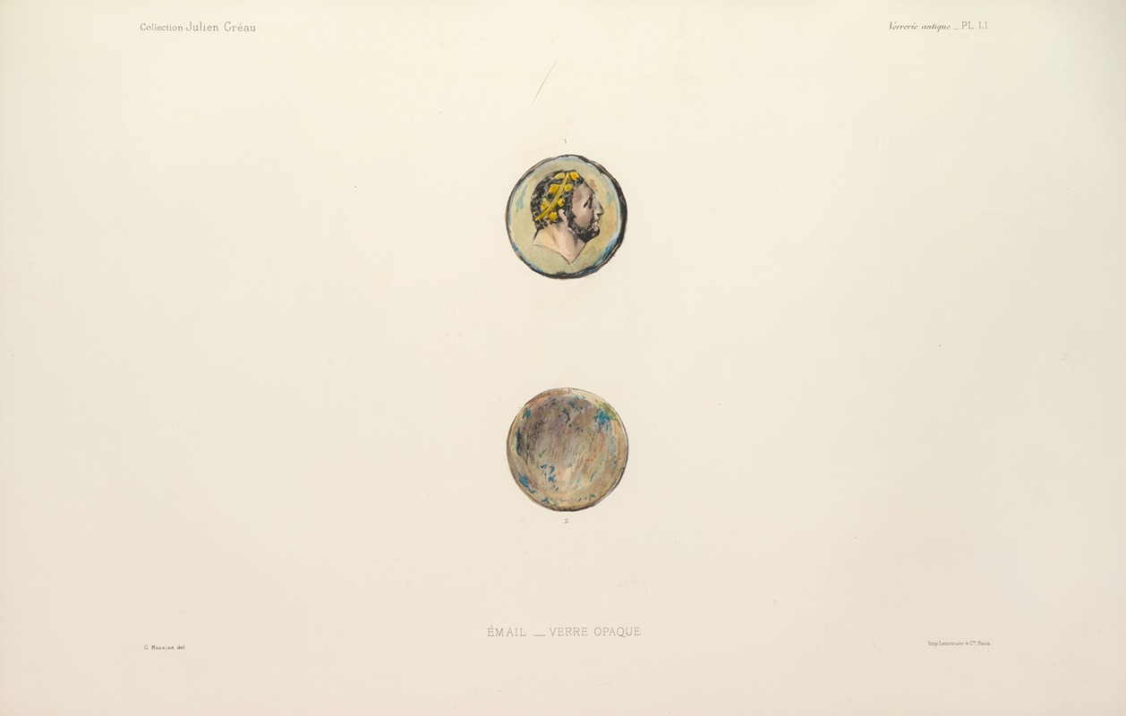 G. Massias - Collection Julien Gréau. Verrerie antique, émaillerie et poterie appartenant à M. John Pierpont Morgan Pl.52