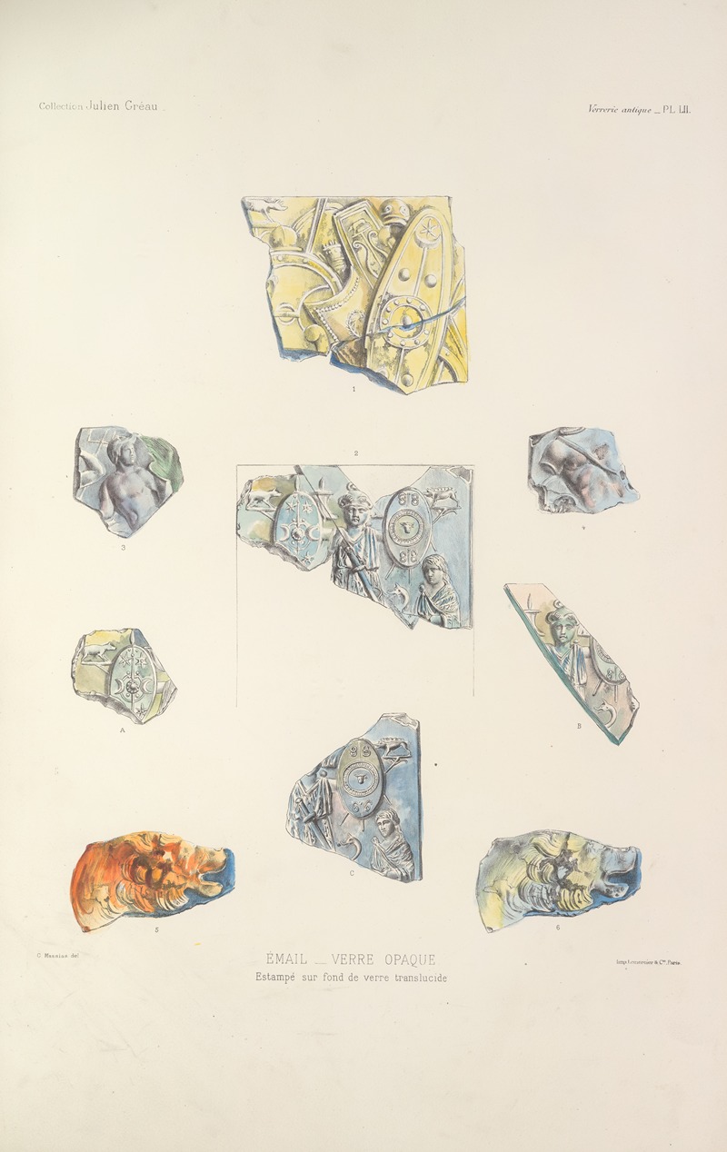 G. Massias - Collection Julien Gréau. Verrerie antique, émaillerie et poterie appartenant à M. John Pierpont Morgan Pl.53