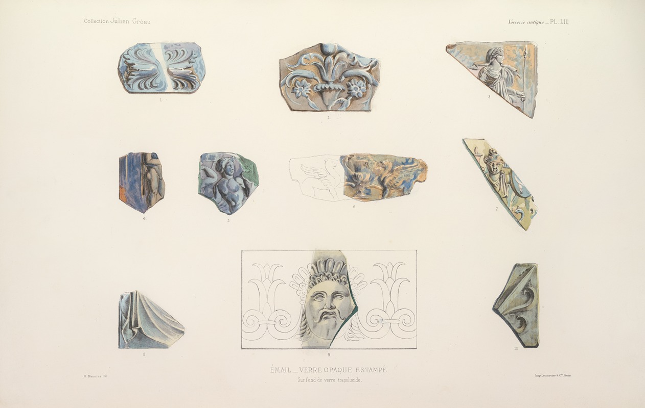G. Massias - Collection Julien Gréau. Verrerie antique, émaillerie et poterie appartenant à M. John Pierpont Morgan Pl.54